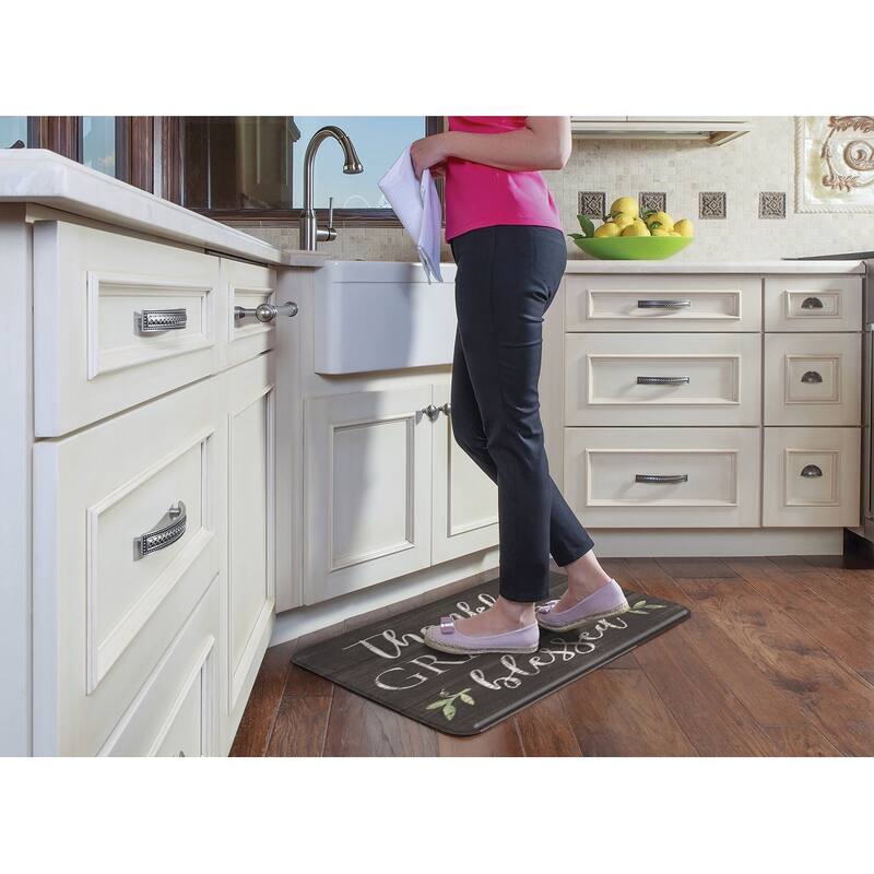 Decorative AntiFatigue Memory Foam Mats 30" x 20" Thankful Grateful